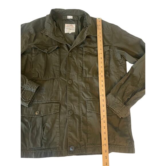 J Crew Vintage Style Broken In Field Military Utility Jacket Pockets Mens Large - Picture 3 of 7